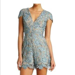 [Dress the Population] Lace Juliette Plunge Romper
